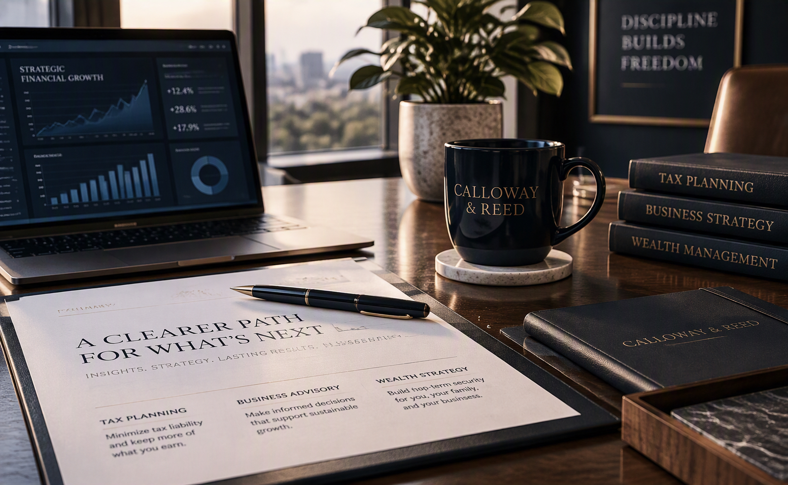 Calloway & Reed Professional services website concept